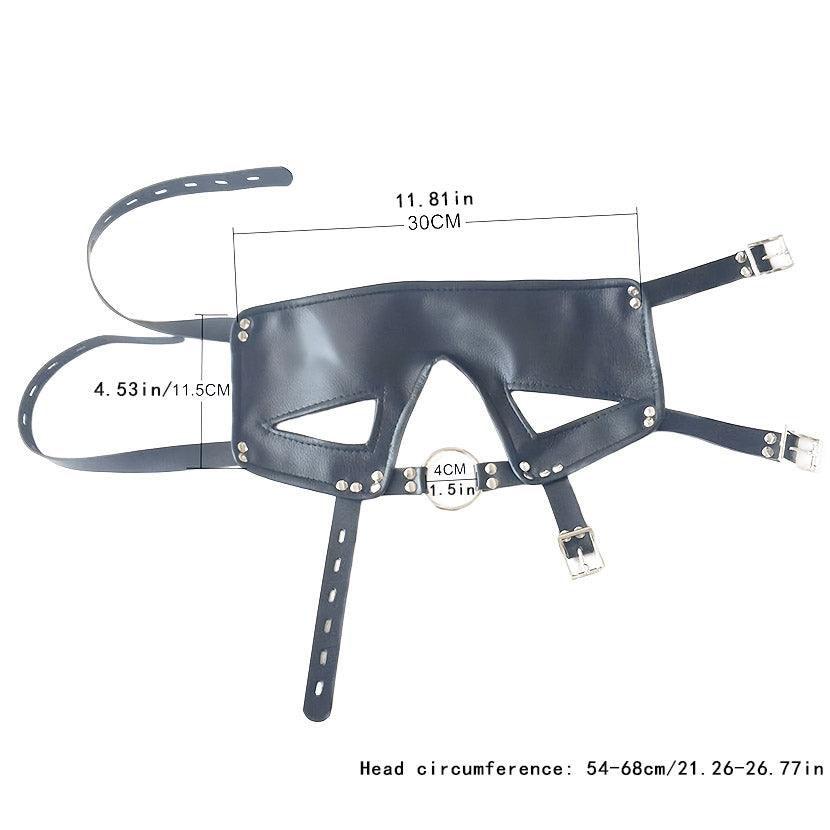 THORN GARDEN™ Leather Eye Mask Stainless Steel Split Ring Free Shipping