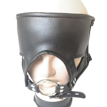 THORN GARDEN™ Leather Eye Mask Stainless Steel Split Ring Free Shipping