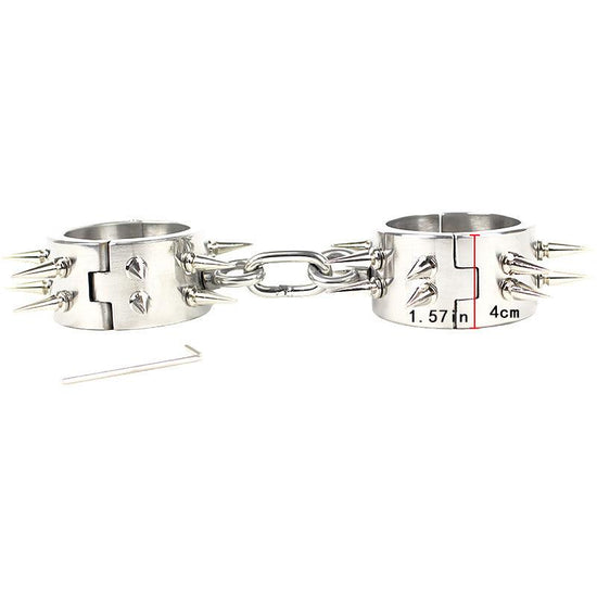 THORN GARDEN™ about 1.2kg 4cm high Stainless steel barbed handcuffs with free shipping