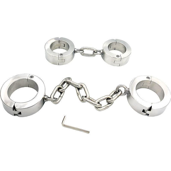 THORN GARDEN™ 3.2kg 4cm high Stainless steel screw lock handcuffs with free shipping