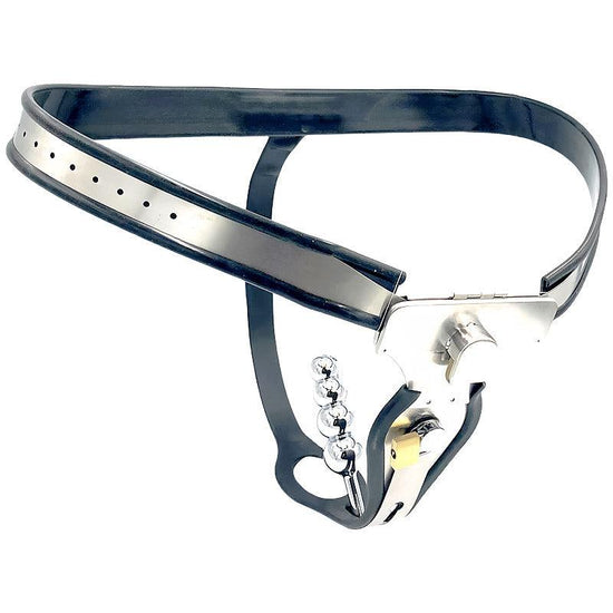 THORN GARDEN™ Stainless steel female chastity belt adapted anal plug vaginal plug