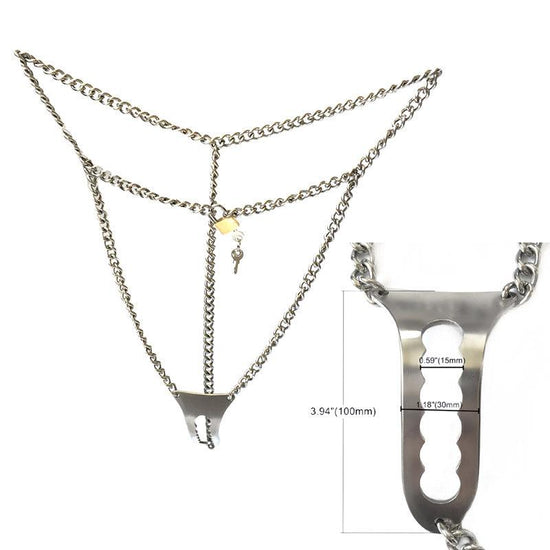 THORN GARDEN™ Stainless steel female invisible chastity belt with lock free shippng