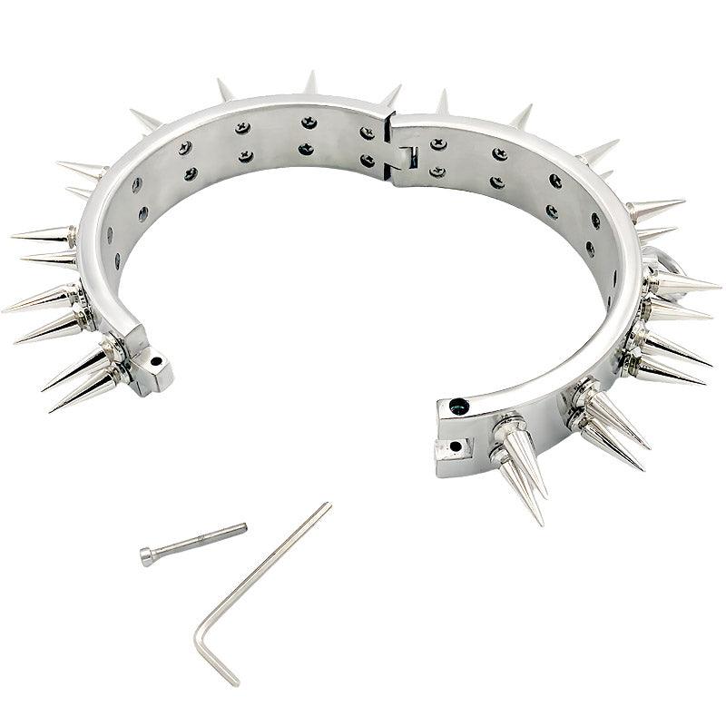 THORN GARDEN™ about 1.2kg 4cm high stainless steel bdsm collar and free shipping