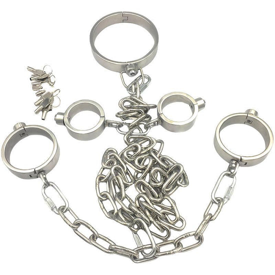 THORN GARDEN™ 3200g 2.5cm heigh Stainless Steel Hand, Foot and Neck Restraint Set