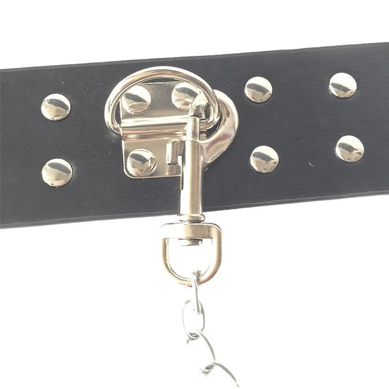 THORN GARDEN™ Leather slave leash collar with free shipping