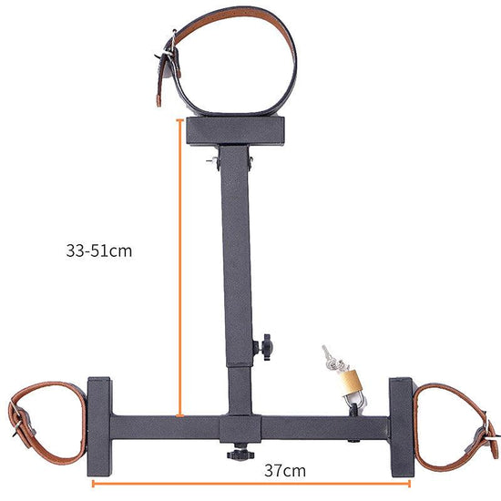 THORN GARDEN™ metal spreader bar with leather cuffs - free shipping