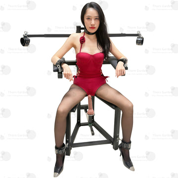 Multi-Function Bondage Armchair - leather cuffs TG8870