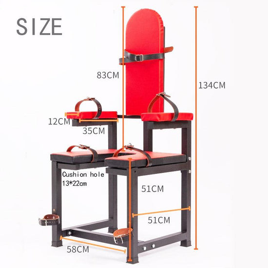 THORN GARDEN™ Red Leather Bdsm Bondage Chair - free shipping