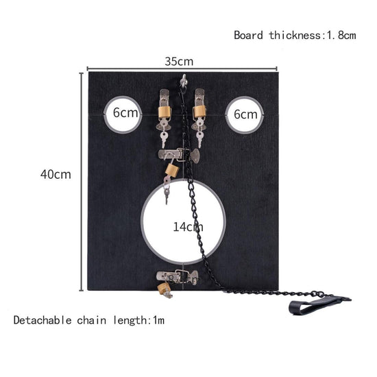 THORN GARDEN™ Discover the Mysteries of BDSM with Ancient Black Wooden Shackles