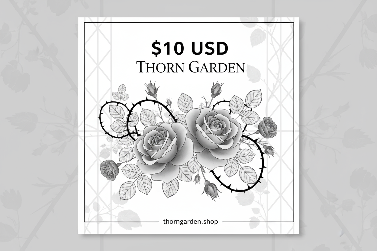 THORN GARDEN $10 礼品卡