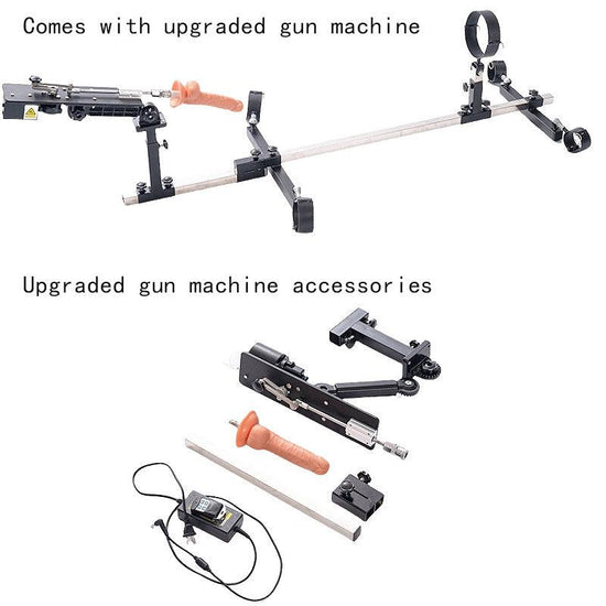 Studio product upgraded gun machine and accessories diagram view of the THORN GARDEN 3G Bondage Stockade showcasing structural components and hardware against a clean background